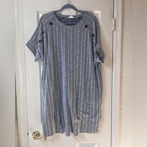 Westbound Black and White Striped Dress